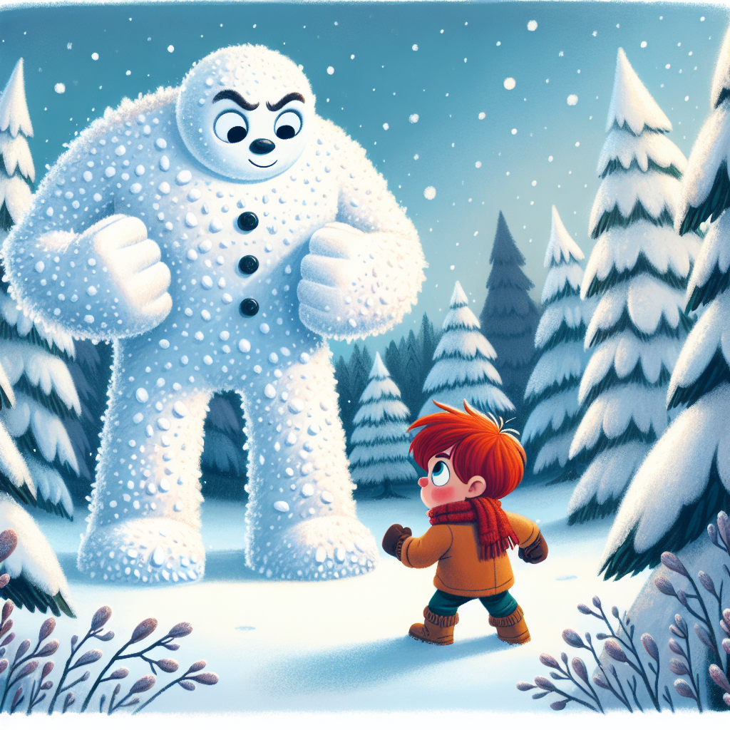 Generate audio story with fabul.io : Timmy's Tussle with a Snowy Giant