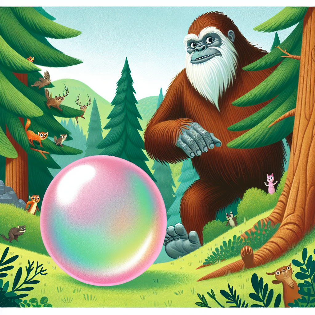 Generate audio story with fabul.io : The Bubblegum Blunder: Bigfoot's Sticky Situation