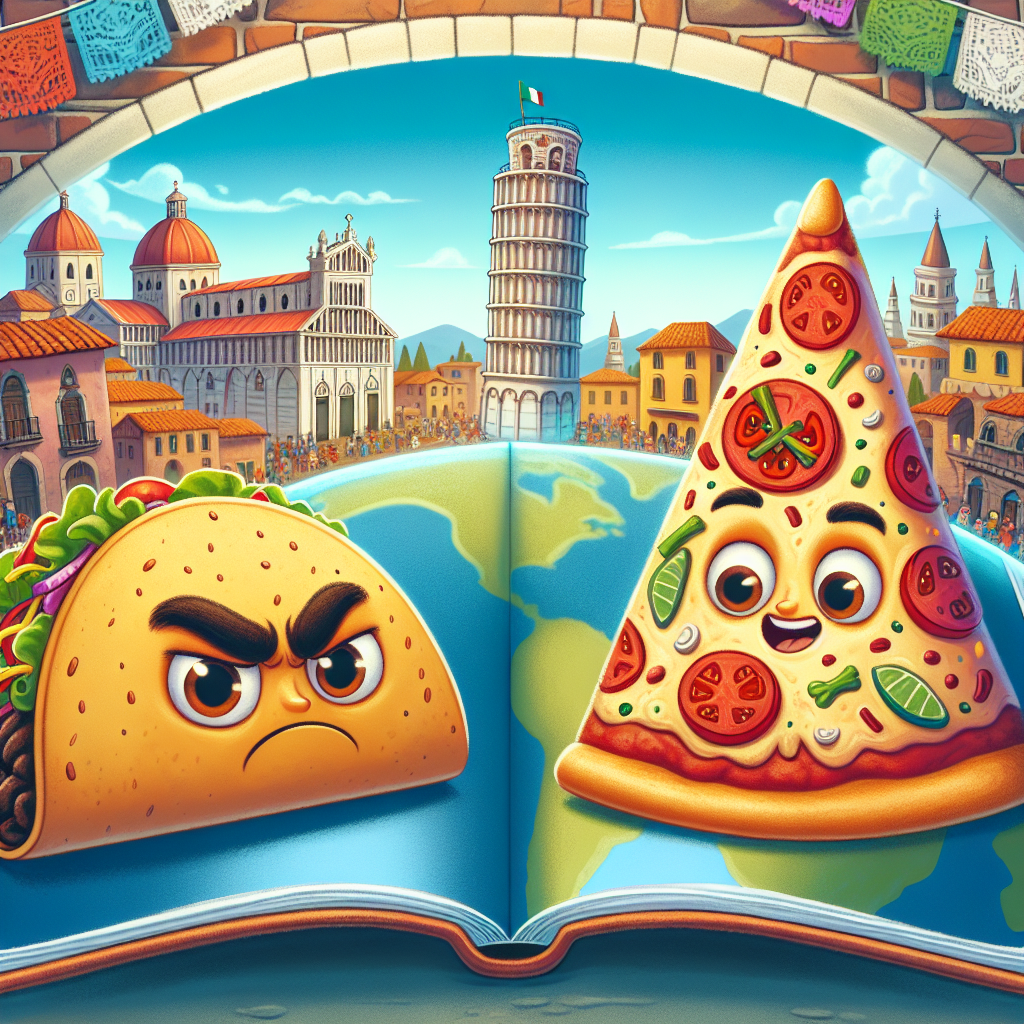Generate audio story with fabul.io : El Taco Enojado y la Pizza Aventurera