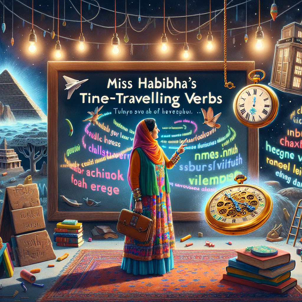 Generate audio story with fabul.io : Miss Habibha's Time-Traveling Verbs