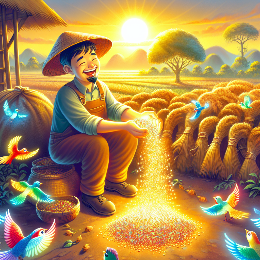 Generate audio story with fabul.io : The Generous Farmer and the Magic Seeds