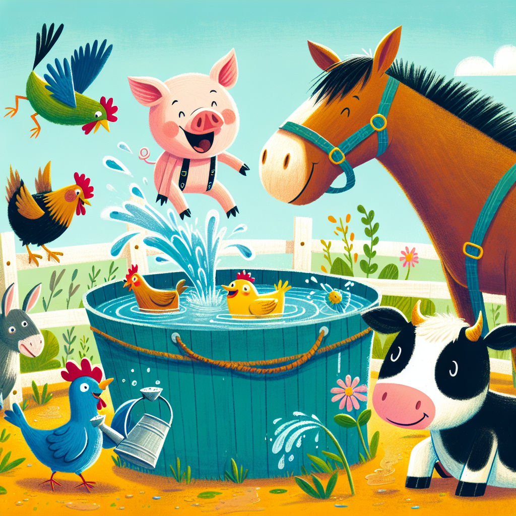 Generate audio story with fabul.io : The Farmyard Friends' Big Splash