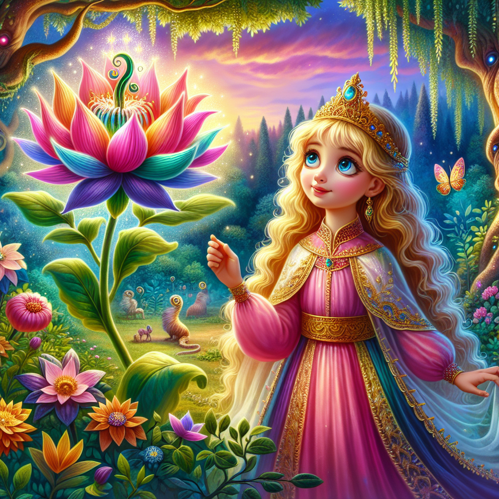 Generate audio story with fabul.io : Princess Lila and the Rainbow Flower