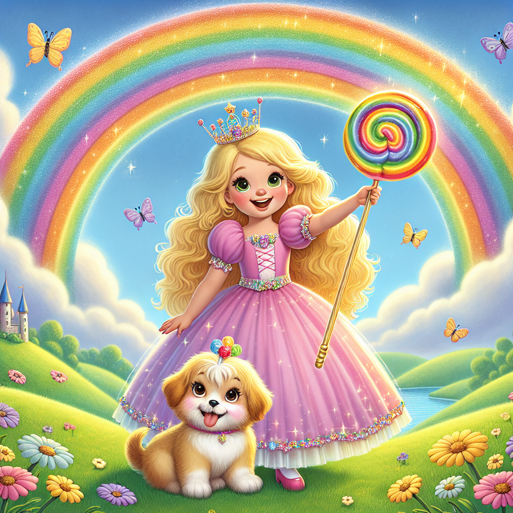 Generate audio story with fabul.io : Princess Lollipop and Pupkin's Rainbow Adventure