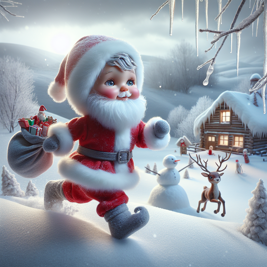 Generate audio story with fabul.io : Baby Santa's Snowy Adventure