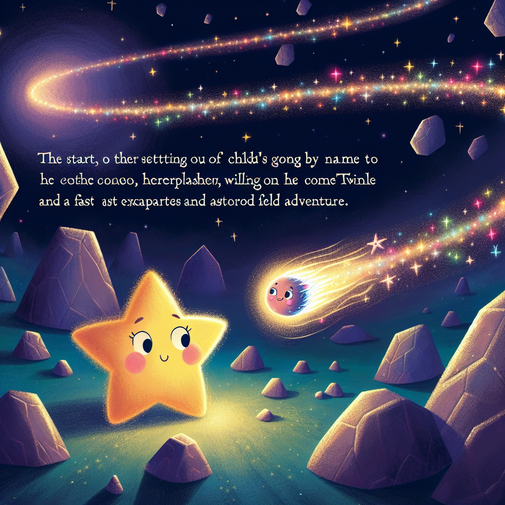 Generate audio story with fabul.io : Twinkle and Comet's Asteroid Field Adventure