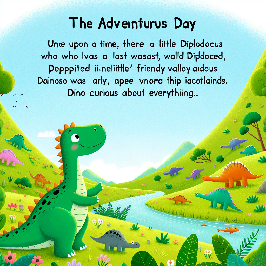 Generate audio story with fabul.io : La Journée Aventureuse de Dino le Petit Diplodocus
