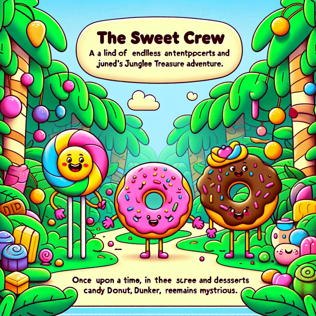 Generate audio story with fabul.io : The Sweet Crew's Jungle Treasure Adventure