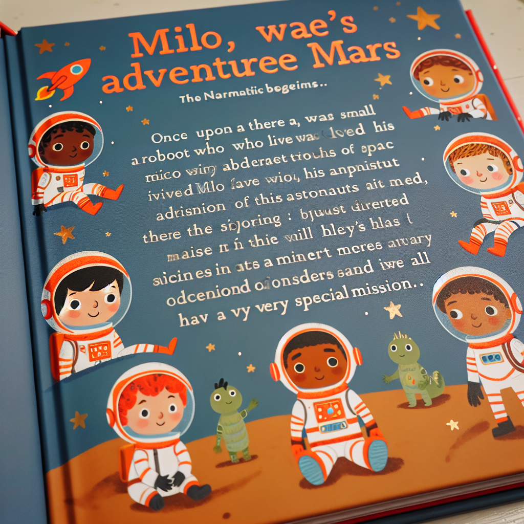 Generate audio story with fabul.io : L'Aventure de Milo sur Mars