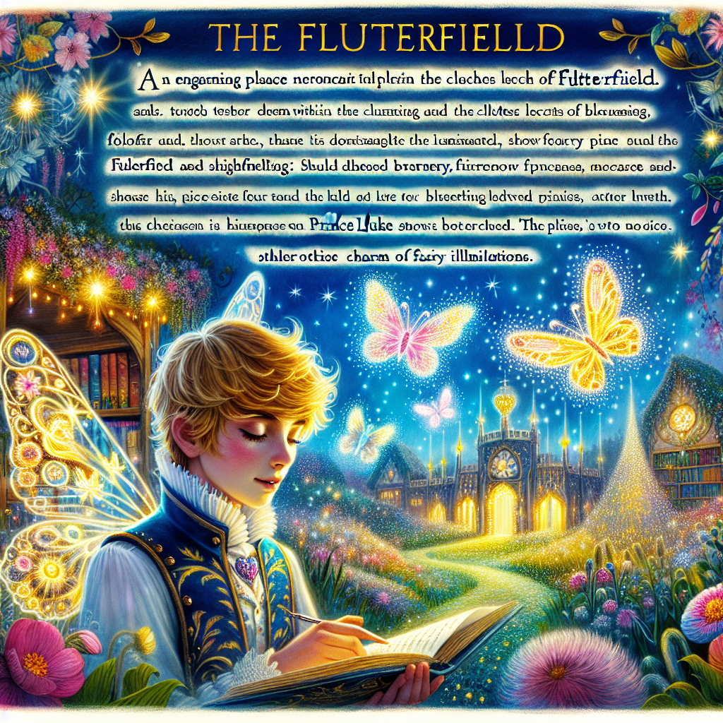 Generate audio story with fabul.io : Prince Luke's Magical Flutterfield Adventure